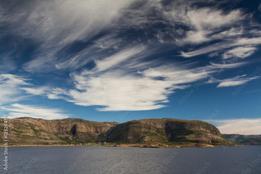 Fototapeta premium Beautiful sky at the Helgeland coast