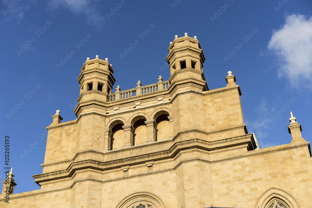 Traditional architecture of the center of the Spanish city of Ca