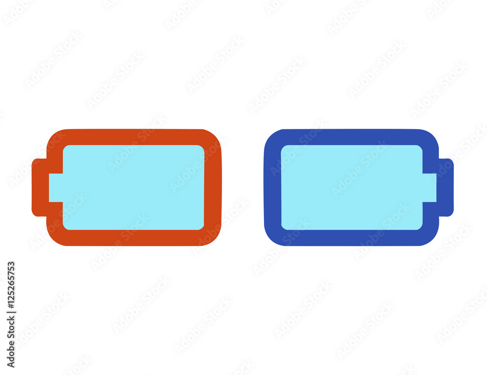Vector batteries icon. Flat desing style Vector batteries icon. Flat desing style