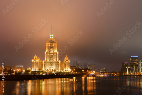 Moscow cityscape view of the hotel Ukraine