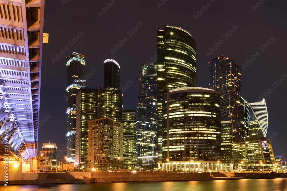 Obraz premium Moscow view of the skyscrapers of business center Moscow-City