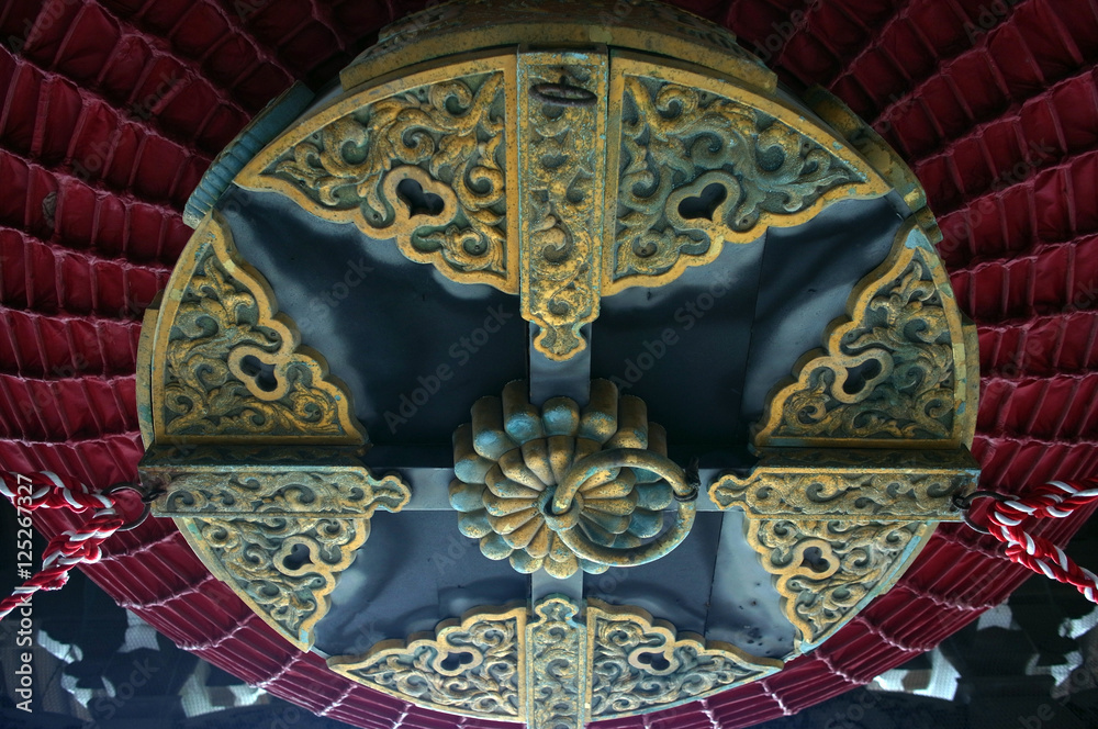 Obraz premium 豊川稲荷の大きな提灯