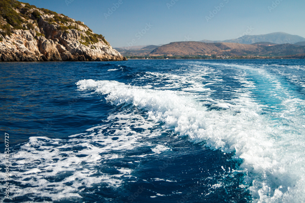 Water behind Motorboat 1