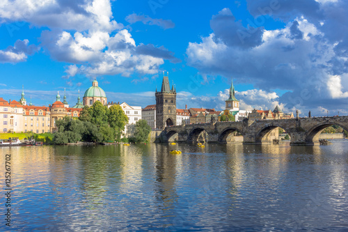 Charles bridge in Prague, Czech republic photo