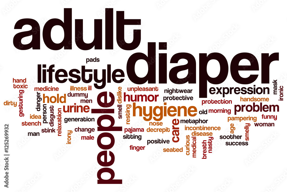 Fototapeta premium Adult diaper word cloud