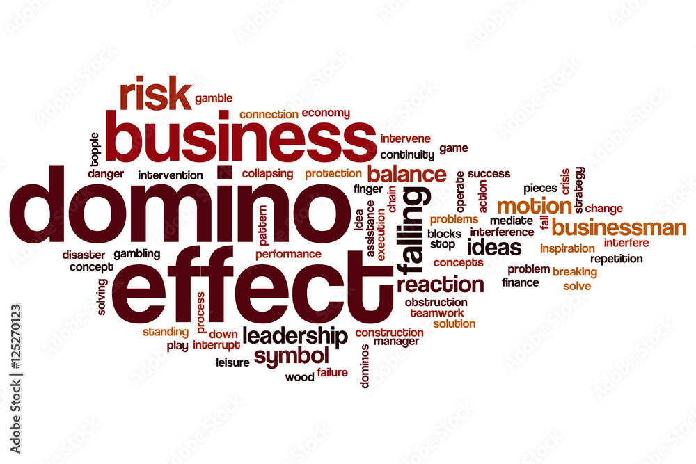 Domino effect word cloud