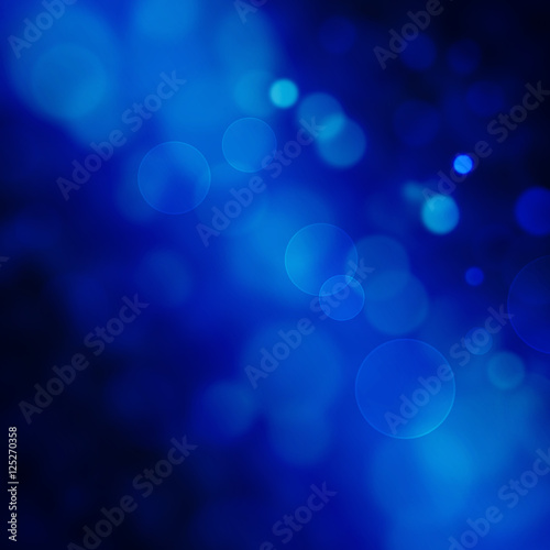 Abstract blue bokeh background
