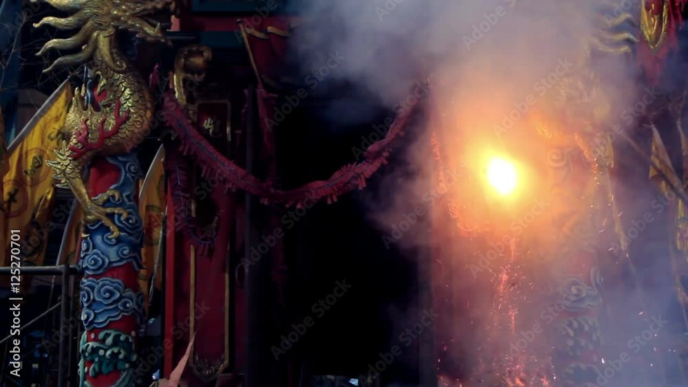 Chinese firecracker exploding