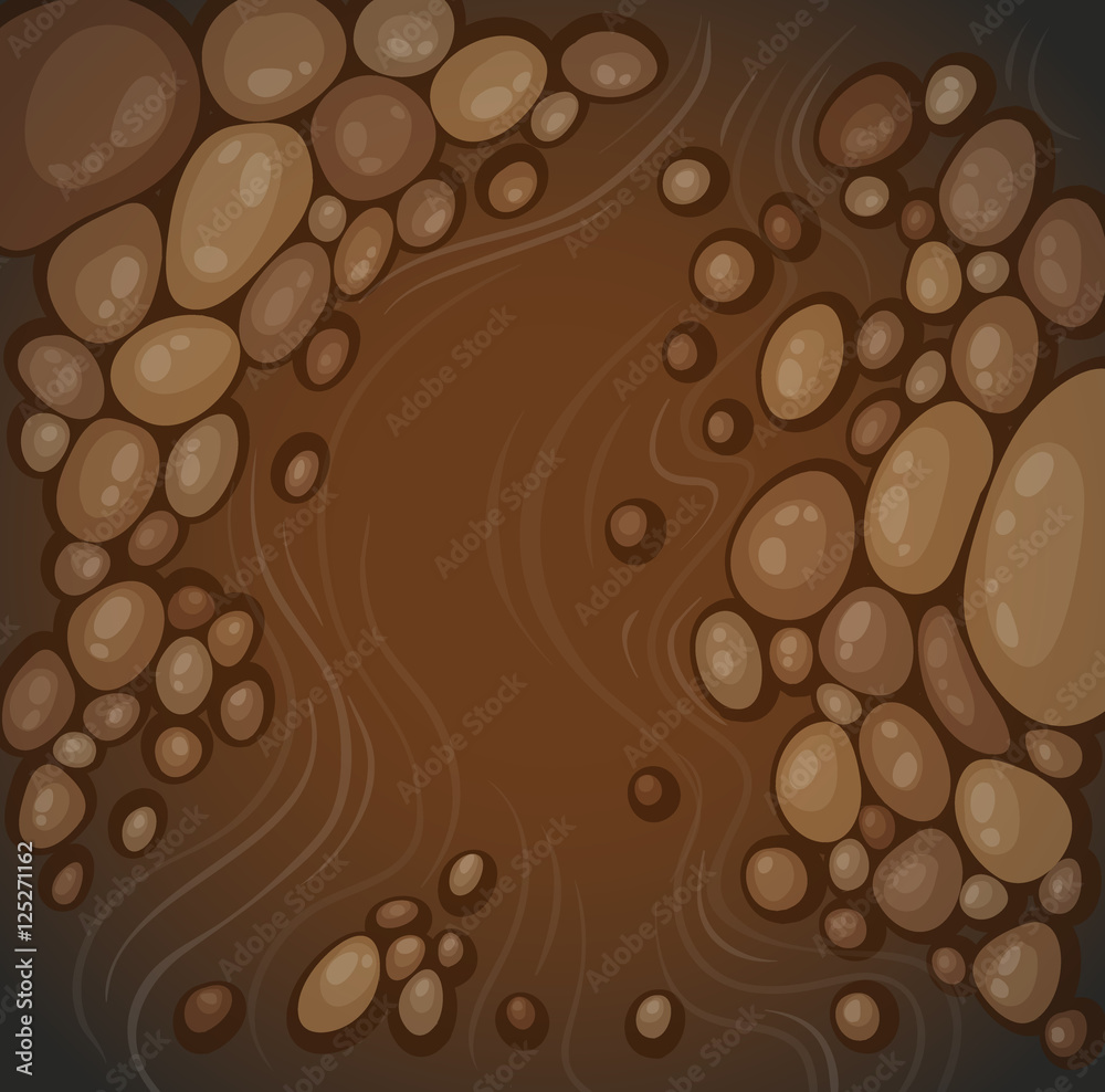 Obraz premium pond stone top view