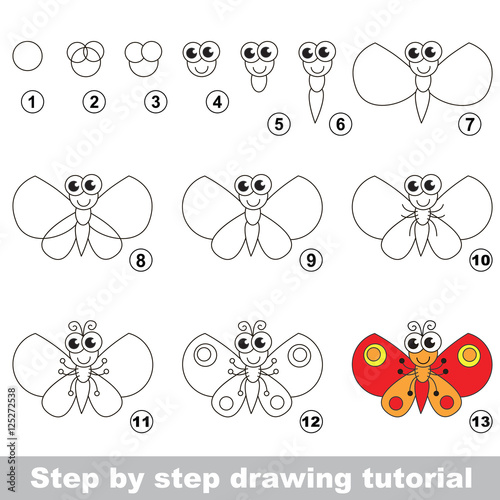 Butterfly. Drawing tutorial.