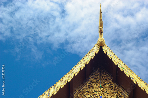 golden gable apex and striped thailand on chapel photo