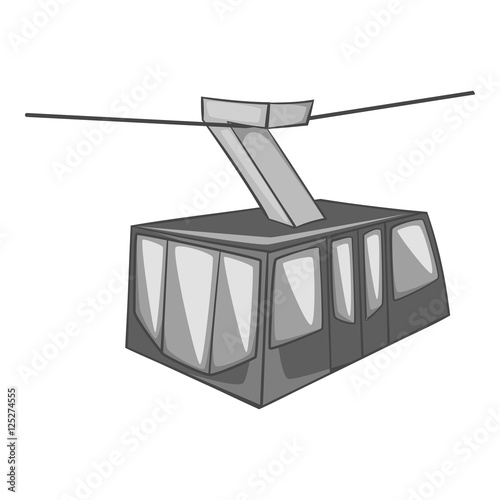 Istanbul tram icon. Gray monochrome illustration of tram vector icon for web design