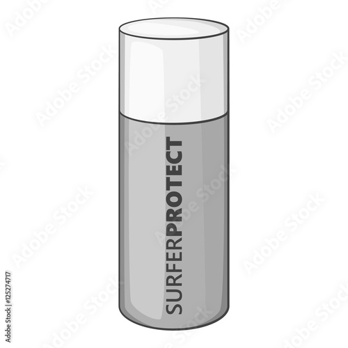 Sun protect icon. Gray monochrome illustration of sun protect vector icon for web design