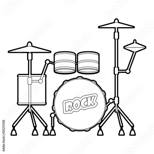 Drum icon. Outline illustration of drum vector icon for web