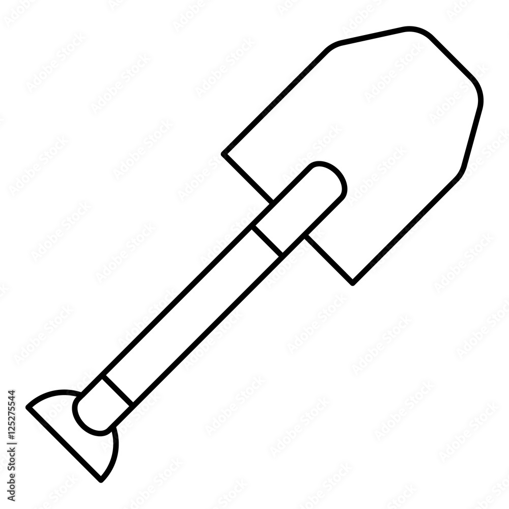Spade icon. Outline illustration of spade vector icon for web Spade icon. Outline illustration of spade vector icon for web