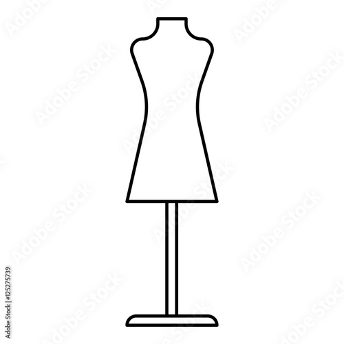Mannequin icon. Outline illustration of mannequin vector icon for web