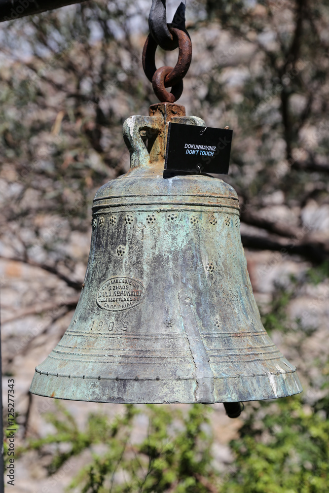Obraz premium Bell in Bodrum Castle, Turkey