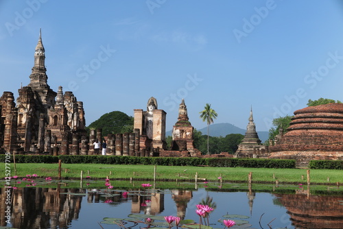 Sukhothai historical park  Wat Mahathat  Unesco world heritage  Sukhothai Thailand
