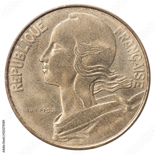 French centimes coin photo