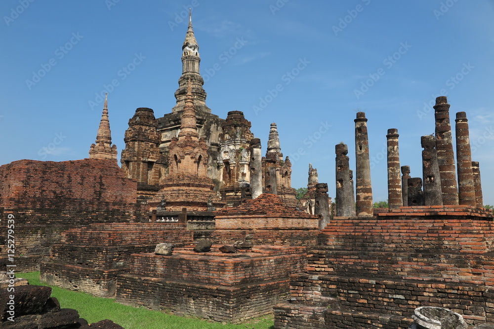 Sukhothai historical park, Wat Mahathat, Unesco world heritage, Sukhothai Thailand