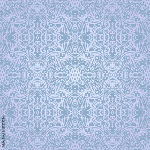 Yogya Silver Blue Wallpaper