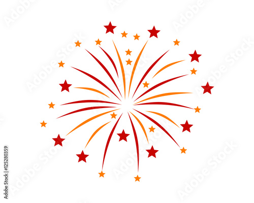 Feuerwerk auf weiss