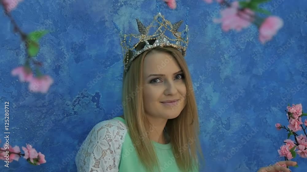 Beautiful young model in the form of princess. Beautiful young model in the form of princess.