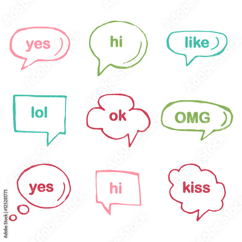 Speech bubble vector icons.