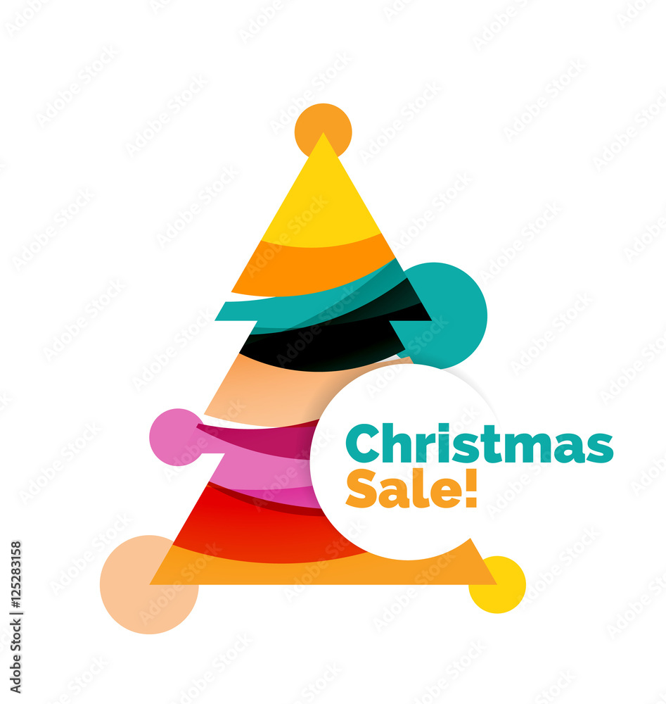Abstract geometric Christmas banner Abstract geometric Christmas banner