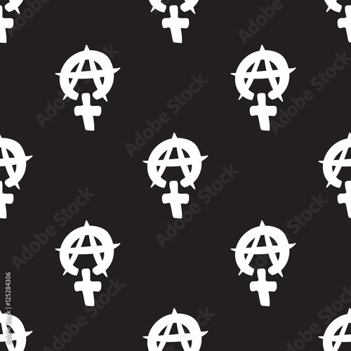 Repeating geometric background with symbol of feminine Venus. Seamless vector pattern. For wrapping paper, fabric, textiles, wallpaper