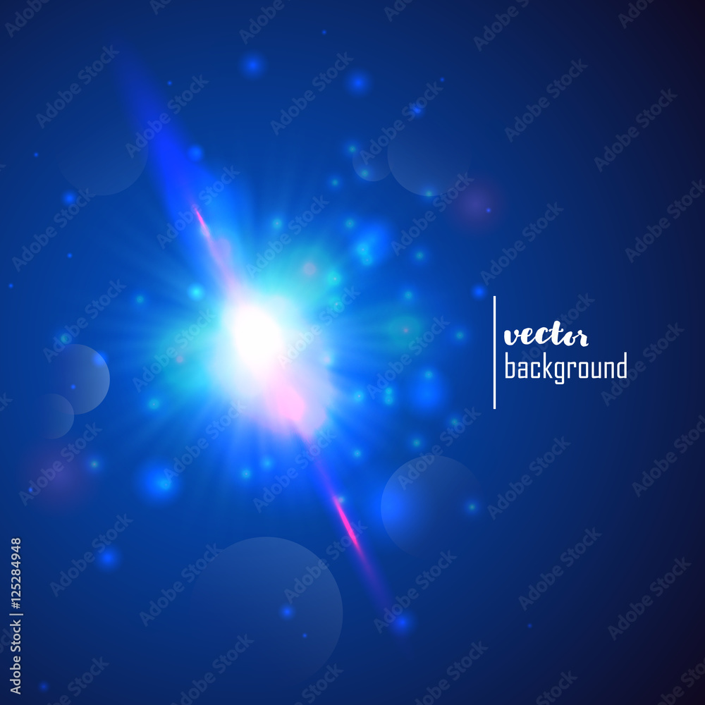 Naklejka premium Abstract vector background. Holiday light rays