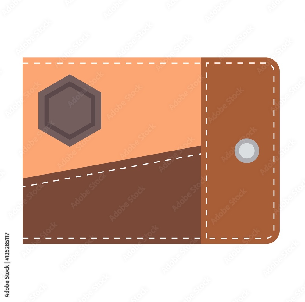 Purse wallet vector isolated