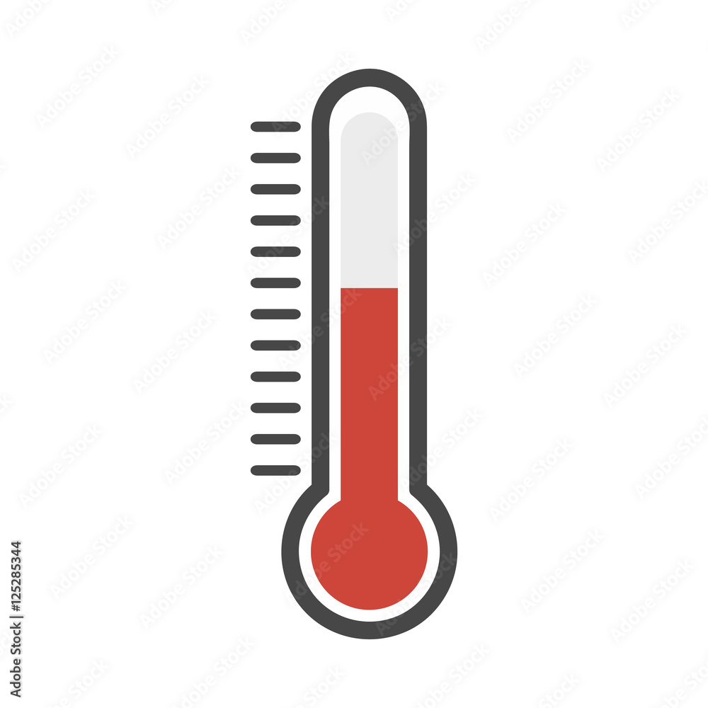 Red thermometers with different levels Red thermometers with different levels