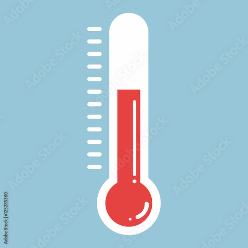  Red thermometers with different levels