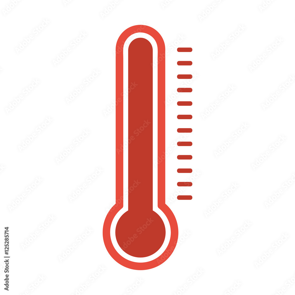 Red thermometers with different levels Red thermometers with different levels