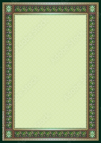 Arabic – Islamic art border frame design 