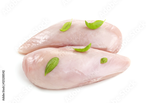 Chicken fillet breast isolated on white background
