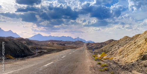  road through the desert to the horizon