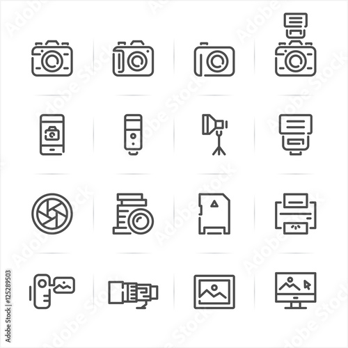 Camera icons with White Background