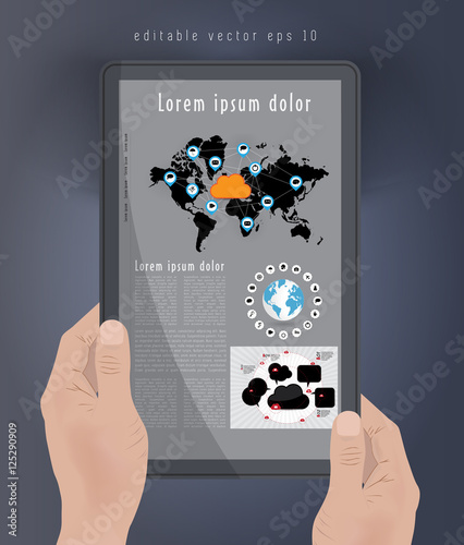 E-Magazine layout design. Vector easy to editable
