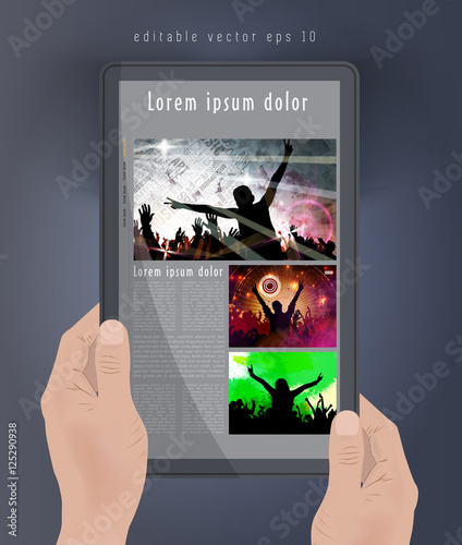 E-Magazine layout design. Vector easy to editable