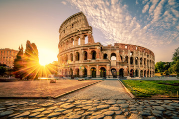 Keuken achterwand Colosseum Ochtendzon boven Romeins Colosseum  © Frédéric Prochasson