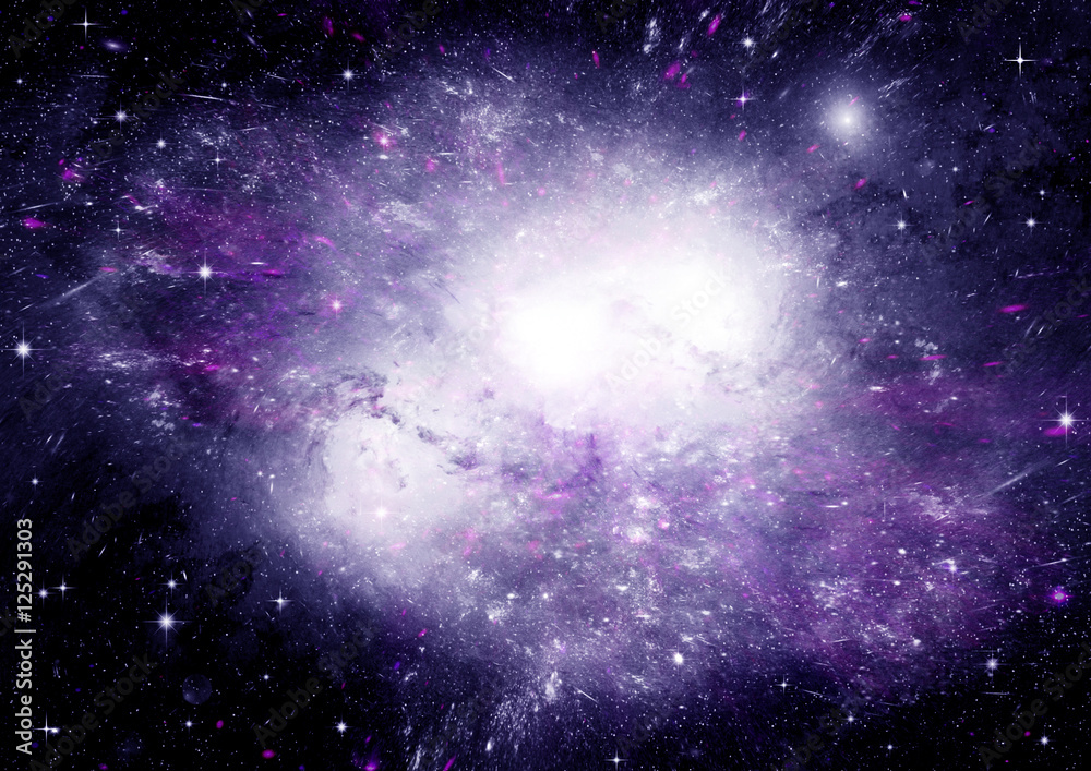 Stars, dust and gas nebula in a far galaxy Stars, dust and gas nebula in a far galaxy