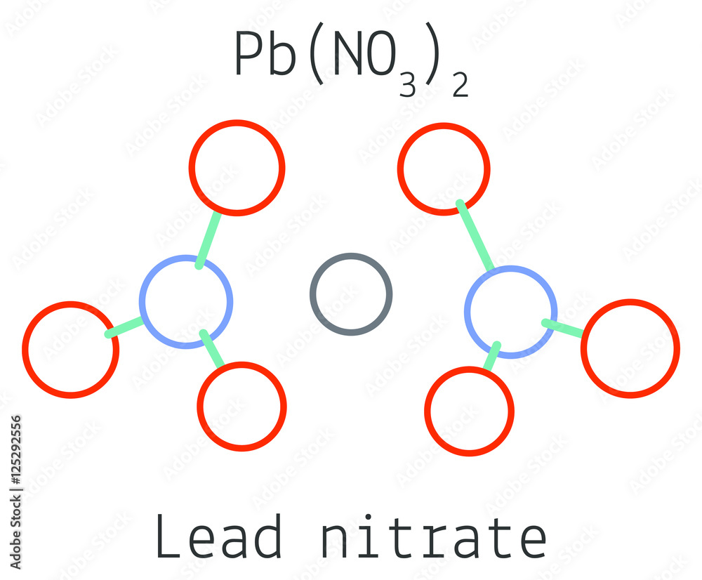 Lead nitrate PbN2O6 molecule Lead nitrate PbN2O6 molecule