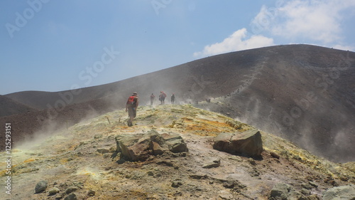 Hiking trail on a volcanoe