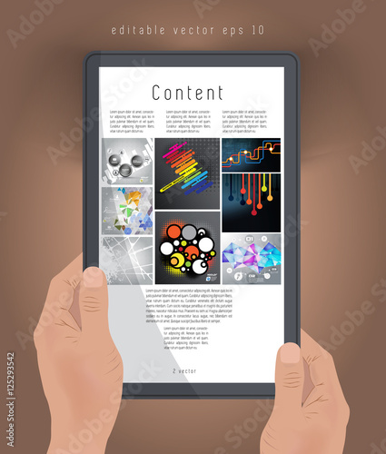 E-Magazine layout design. Vector easy to editable