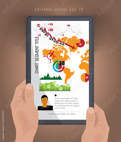 E-Magazine layout design. Vector easy to editable