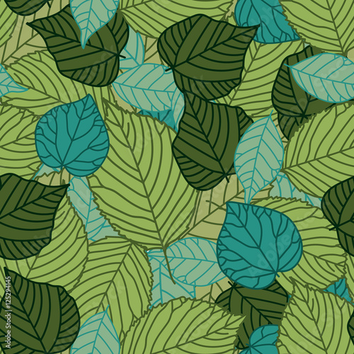 A seamless pattern with leaf autumn summer leaf background