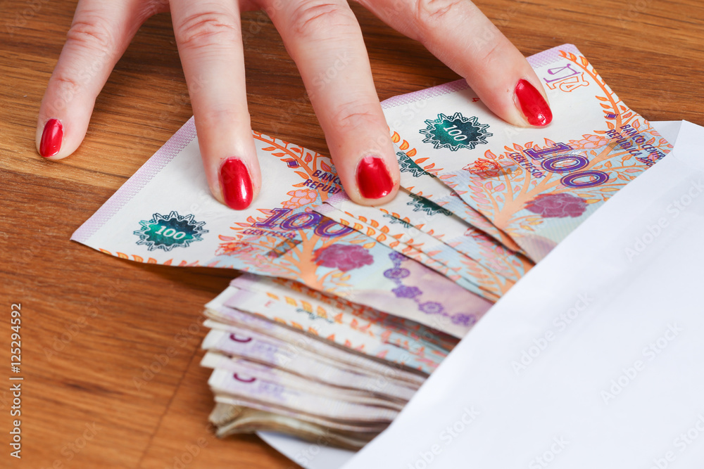 Obraz premium Argentinian money / pesos.