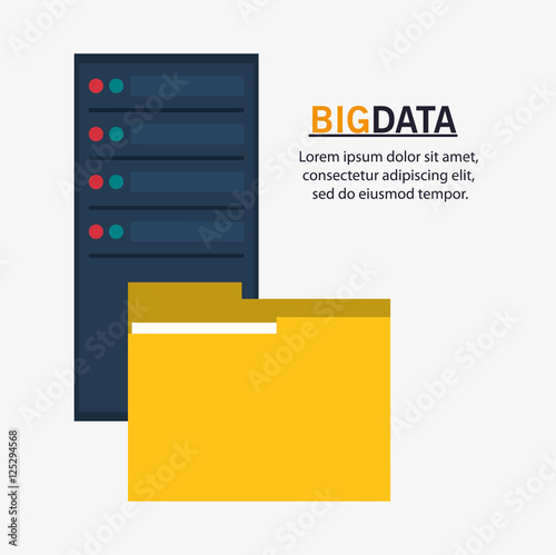 File and webs hosting icon. Big data center base and information theme. Colorful design. Vector illustration